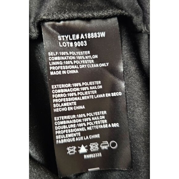 Betsy & Adam Black Sequin Lace Sleeveless Elegant V-Neck Evening Dress Size 18W - Picture 6 of 9